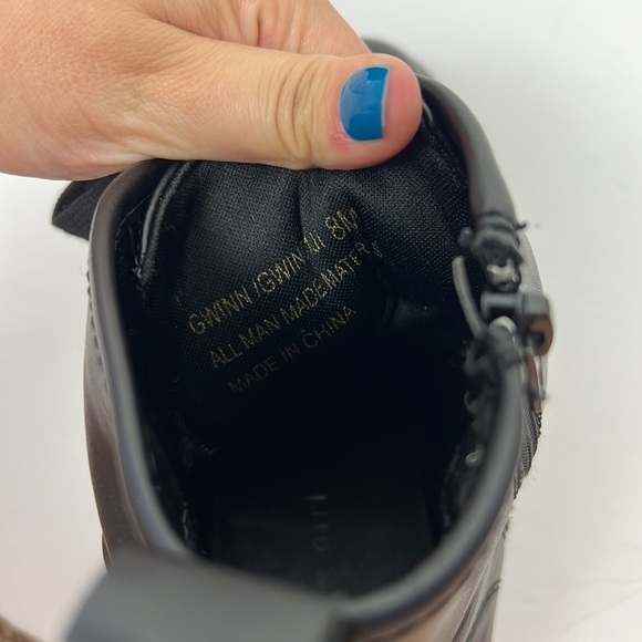 Madden Girl Gwinn Combat Boot Boots Black Leather Tie Up Fall 8 Short Lace Up - Picture 9 of 9